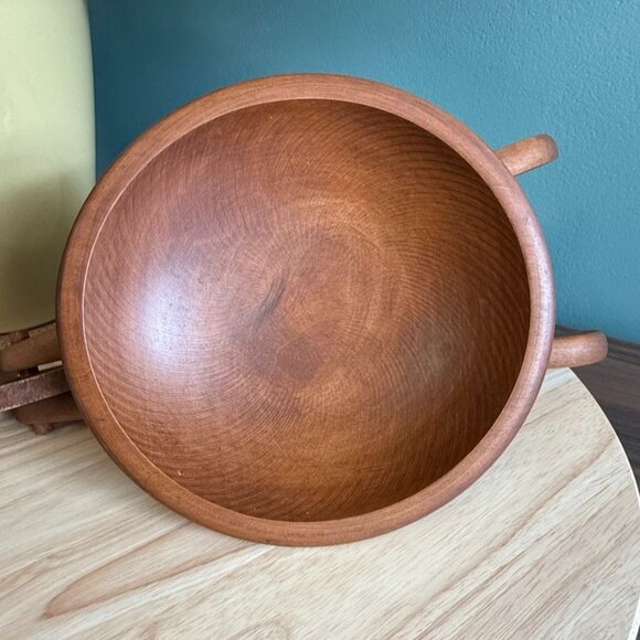 Vintage Wooden Wheelbarrow Fruit/Nut Bowl Table Centerpiece MCM Cabin Core - Picture 4 of 10